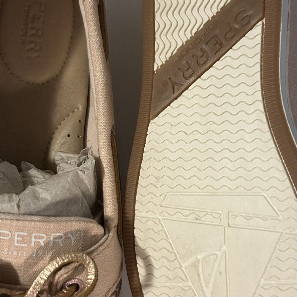 Sperry starfish eye leather canvas boat loafers shoes blush slip on classic 8 - Picture 4 of 9